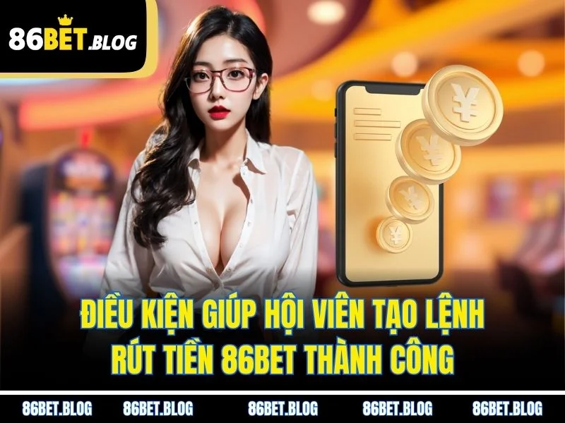 Điều kiện giúp hội viên tạo lệnh rút tiền 86BET thành công