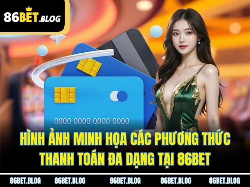 Hình ảnh minh họa các phương thức thanh toán đa dạng tại 86BET