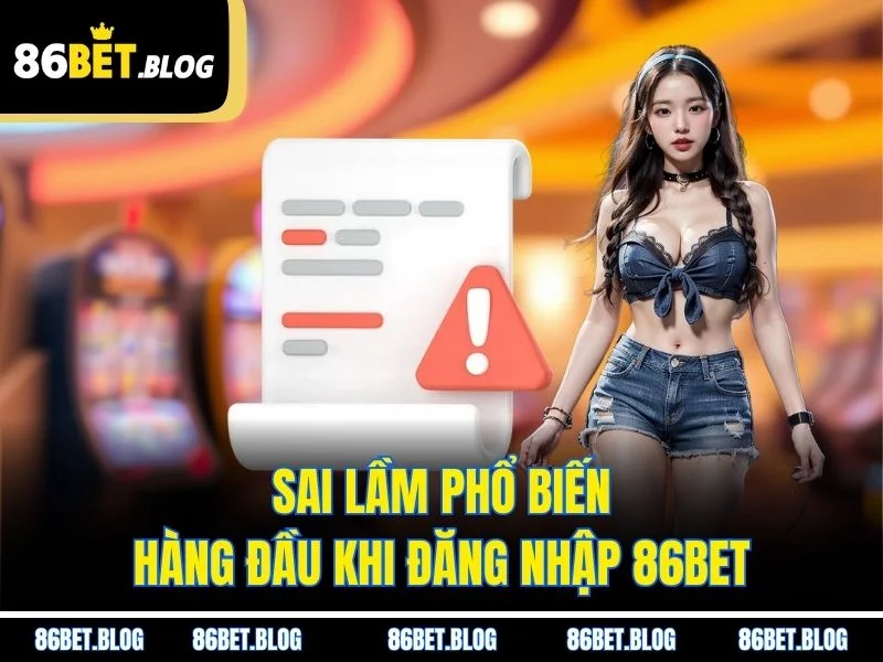Sai lầm phổ biến hàng đầu khi đăng nhập 86BET